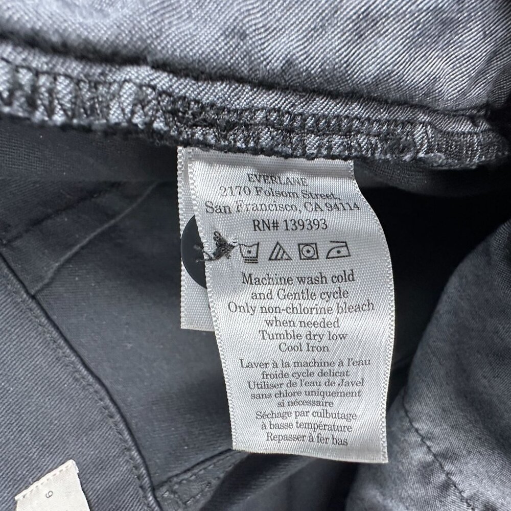 Everlane Straight Leg Crop Pants Mens Size 6 High Rise Dark Wash Black - Picture 11 of 12
